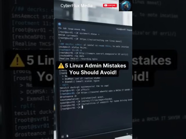 ⚠️ 5 Common Linux Admin Mistakes You Should Avoid! 🐧 #Linux