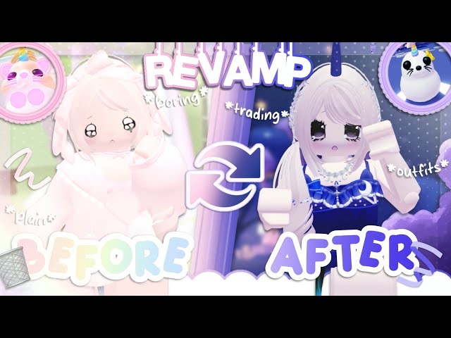 I completely TRANSFORMED my ADOPT ME ACCOUNT!🌙 *trading, house makeover, outfit making, etc*