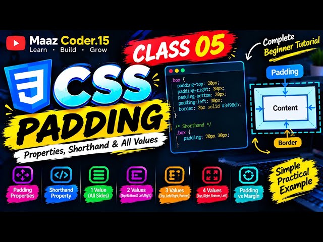 PADDING IN CSS WITH PROPERTIES [CLASS:29]