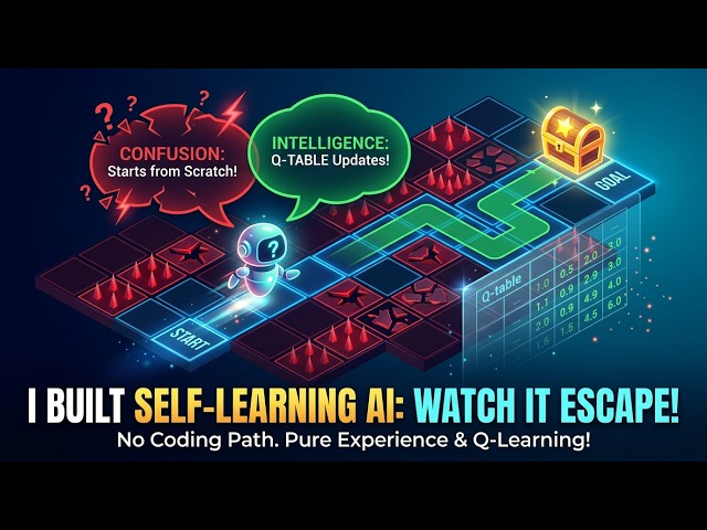 I Built a Self-Learning AI That Escapes a Trap-Filled Grid World