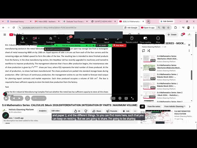 S.6 MATHEMATICS FACILITATION - NUMERICAL ANALYSIS | MECHANICS  | SCENARIO APPROACH