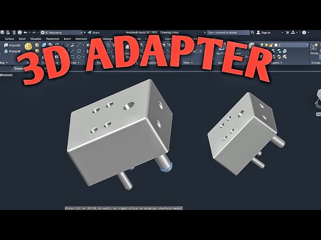 ADAPTER TUTORIALS  _ AUTOCAD 3D MODELING