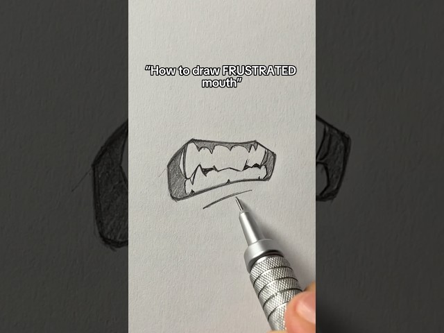How to draw FRUSTRATED Mouth