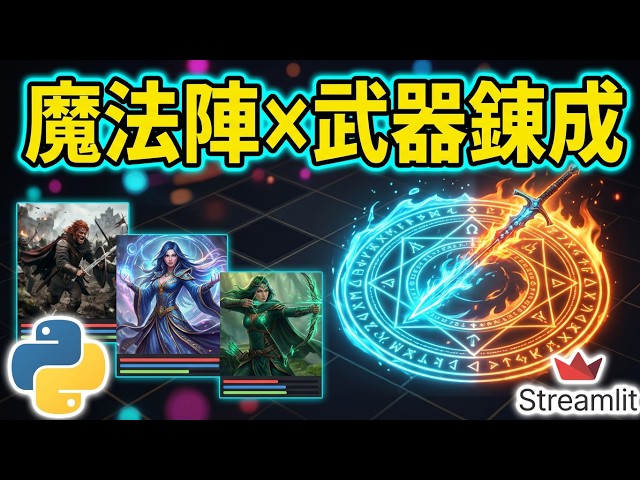 魔法陣武器錬成RPG#Python #Streamlit #プログラミング #個人開発 #ゲーム制作 #ターン制バトル