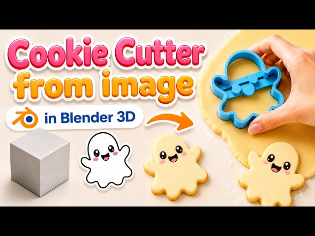 Beginner Blender Tutorial: Make a Cookie Cutter from Any Image PNG/SVG for FREE! | Part 1