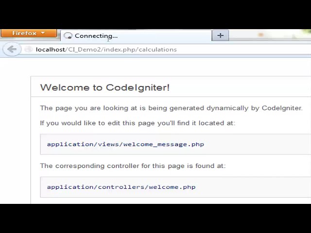 Using  CodeIgniter Framework