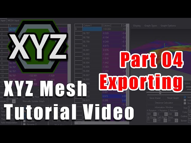 XYZ Mesh Tutorial Video 4 - All Export Options - XYZ Mesh Excel 3D Plots DXF and Interactive Models