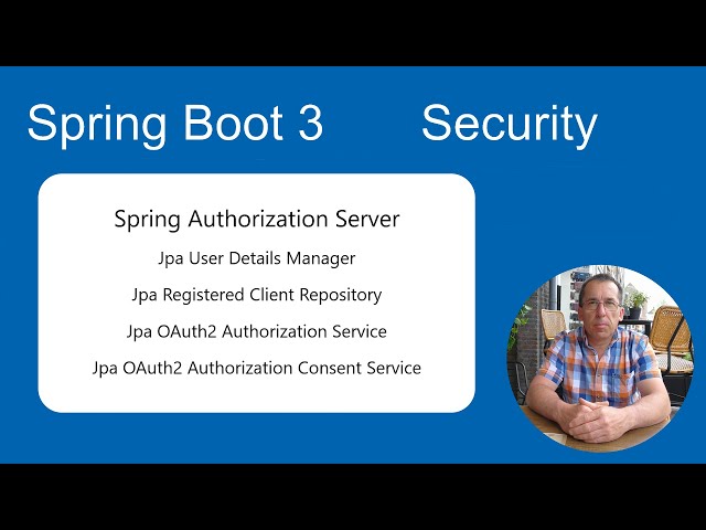 Spring Boot 3 Tutorial Security OAuth2 Spring Authorization Server Save login data to a database.