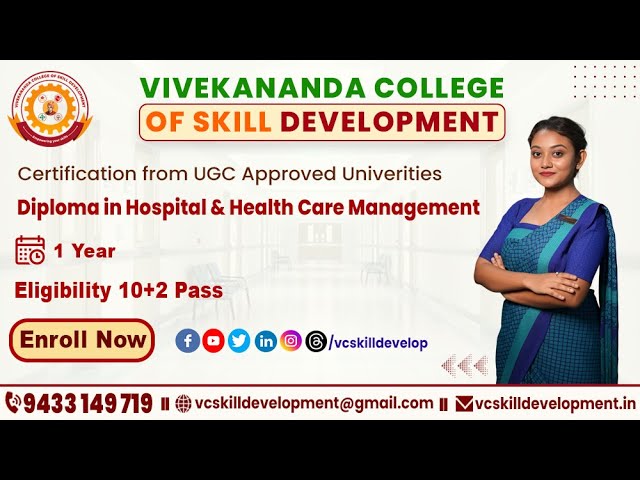Diploma in Hospital & Health Care Management | 1-Year Course | Admission Open | VIVEKANANDA COLLEGE