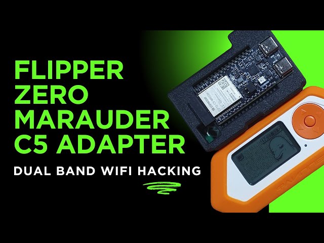 Dual Band 5Ghz WiFi Hacking with the Flipper Zero: Just Call Me KoKo Marauder C5 Adapter