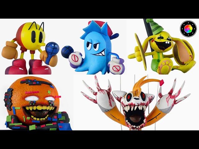 MAKING ALL FNF Mods (Bunzo, Annoying Orange, Pac-Man y Tails Doll) - Clay #17 | PlastiVerse
