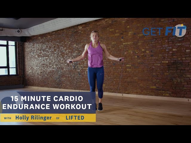 15 Minute Cardio Endurance Workout with Holly Rilinger, creator of LIFTED | Get Fit | Livestrong.com