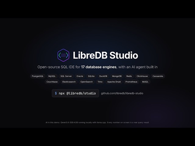 LibreDB Studio: Open-Source SQL IDE with a Built-In AI Agent