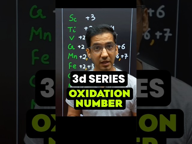 Master the Oxidation Numbers of 3d Series in just 60 seconds!#neet #jeemains  #boards class 12