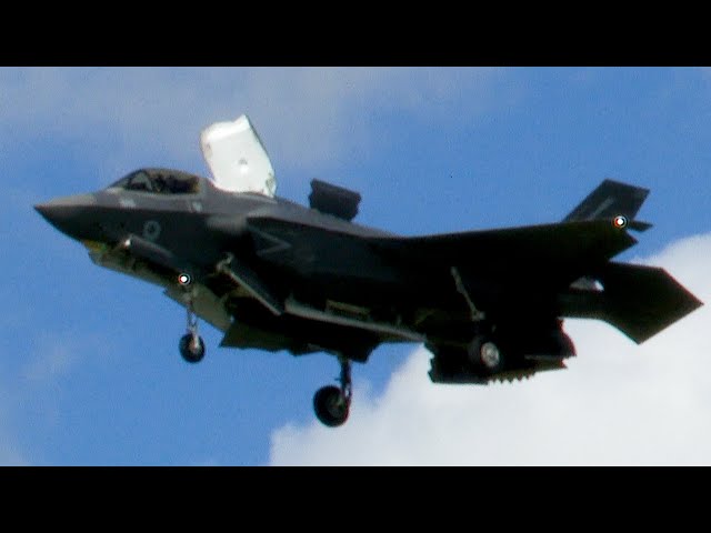 The full show of RAF Lockheed Martin F-35B Lightning display at Royal International Air Tattoo 2024