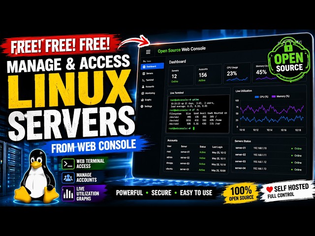 MANAGE YOUR LINUX SERVERS FROM ANYWHERE — 100% FREE & OPEN SOURCE!