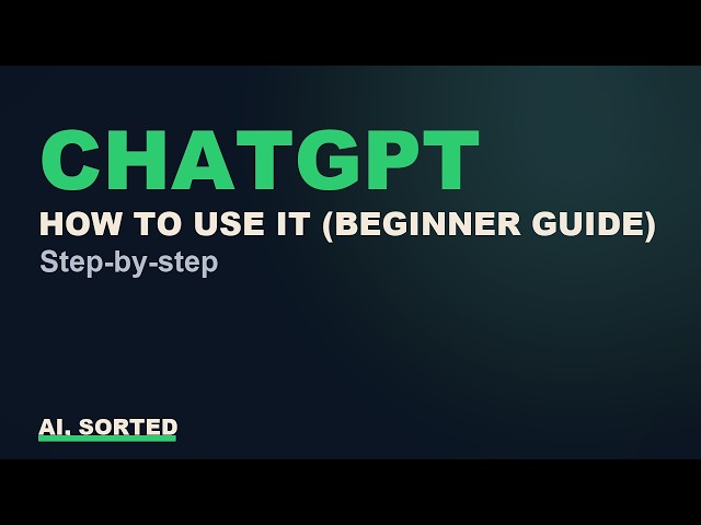 How to Use ChatGPT (Beginner Guide)