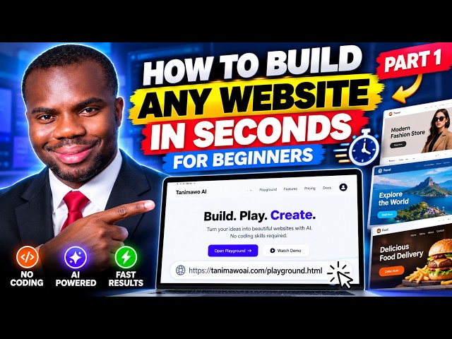 How to Build Any Website in Seconds with AI | No Coding Experience Required (Part 1)