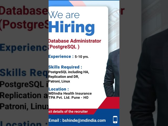 #jobsearch2025 #DBA #postgresqltutorial