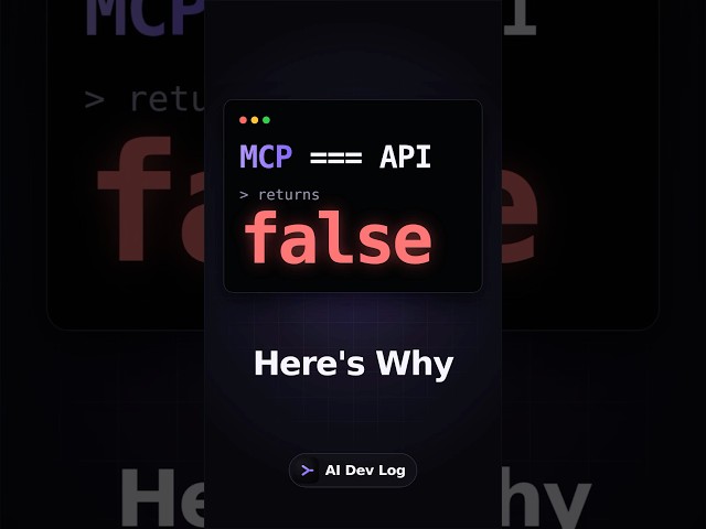 🔌 MCP vs API Explained in 60 seconds