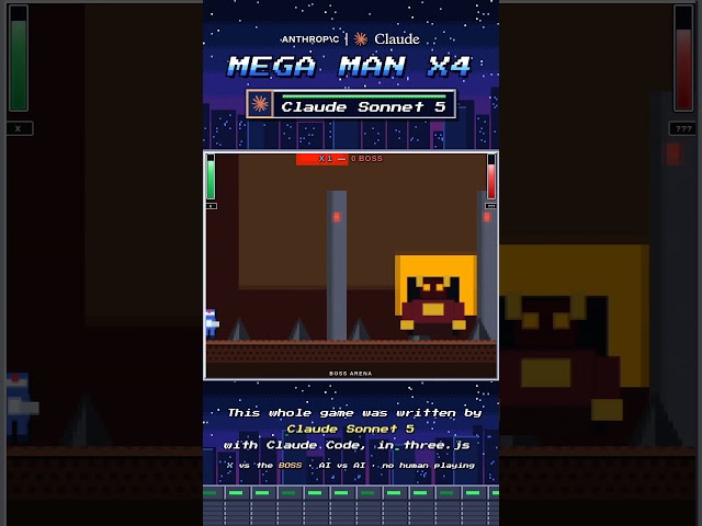 Claude Sonnet 5 built a Megaman X 4 clone #retrogaming #ai