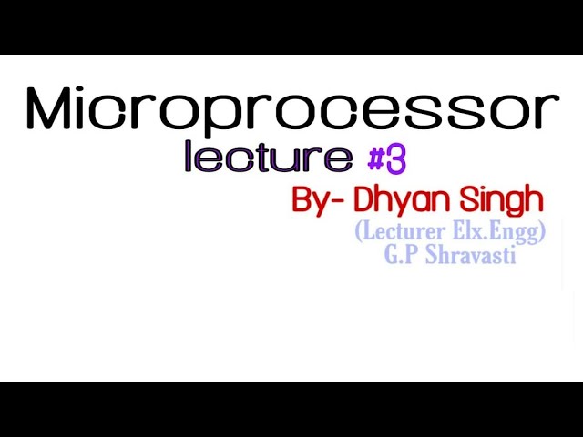 Microprocessor #lecture_3, #Basic_operation_of_MP_internal_architecture_of_8085_mp