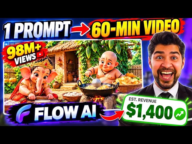 Create 60-Minute Videos With 1 Prompt Using Flow AI | Free and Unlimited