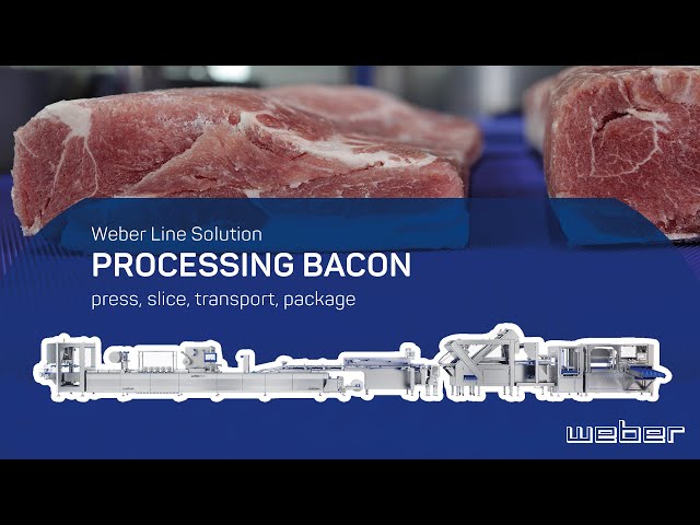 High-performance line solution for processing bacon | wePRESS, TS700, weLOAD, wePACK, weSORT