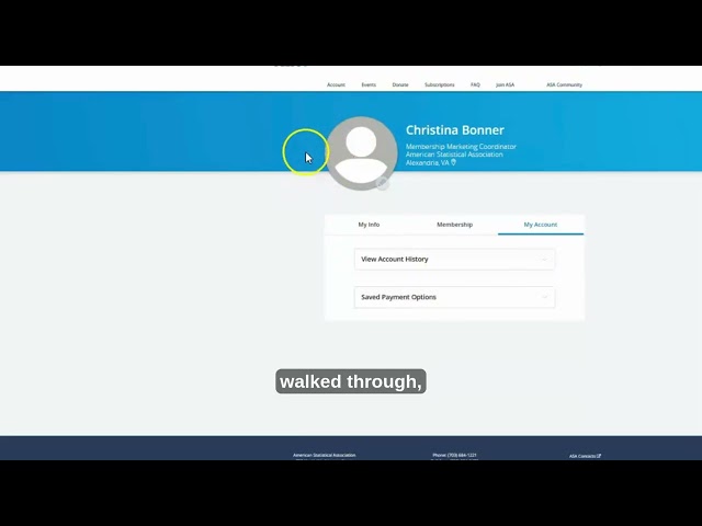 Accessing Your ASA Account and Making Updates