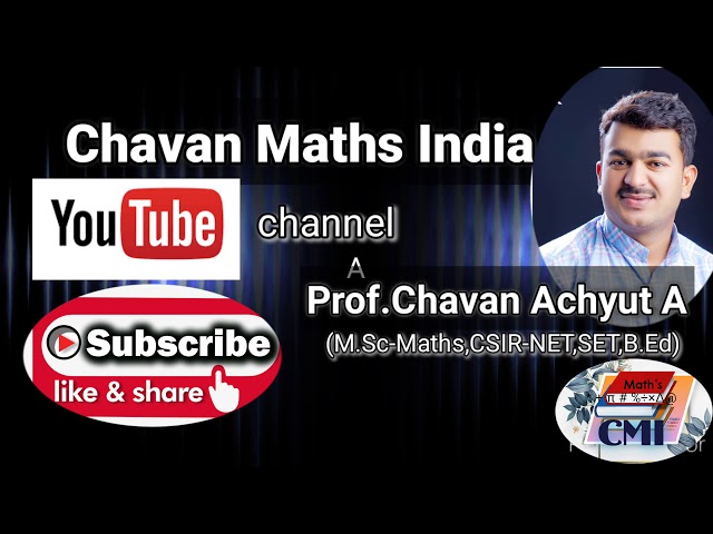 Chavan Maths India| prof.Chavan Achyut A