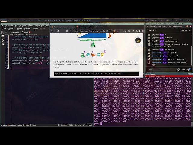 Live programming 💾 💻 (I use Arch btw) #linux #computer