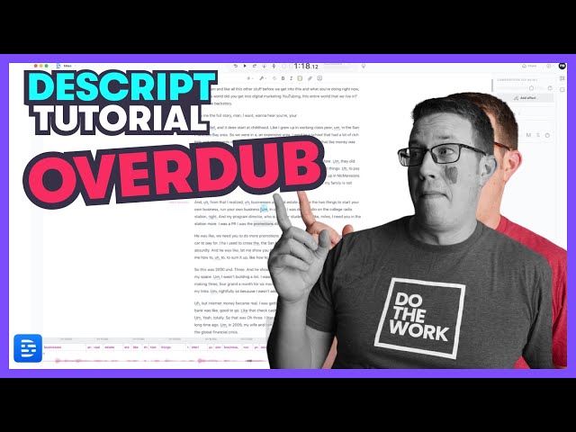 DESCRIPT OVERDUB Tutorial (simple demo & walkthrough)
