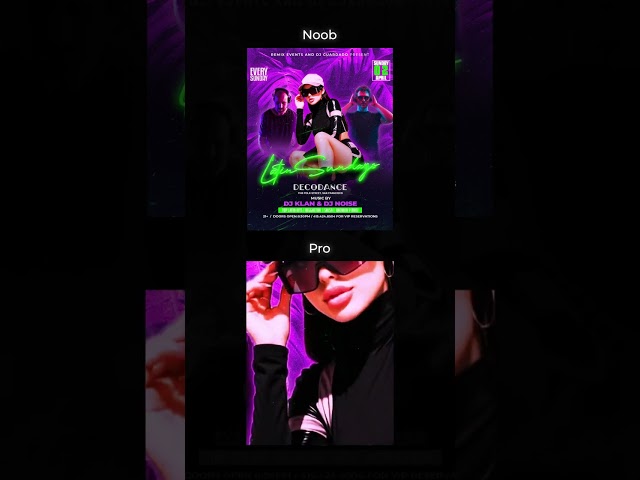 Noob vs Pro Motion Flyer in After Effects  #animation