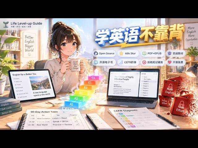 3. 别再盲目背单词！GitHub6.6万星开源个人成长与英语自学方法离线全套 | Open Source English Self-Learning Guide