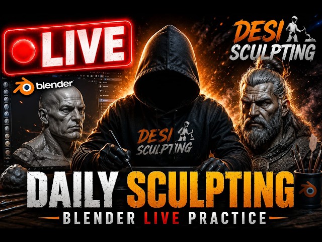 🔴 LIVE | Sculpting in Blender Every Day