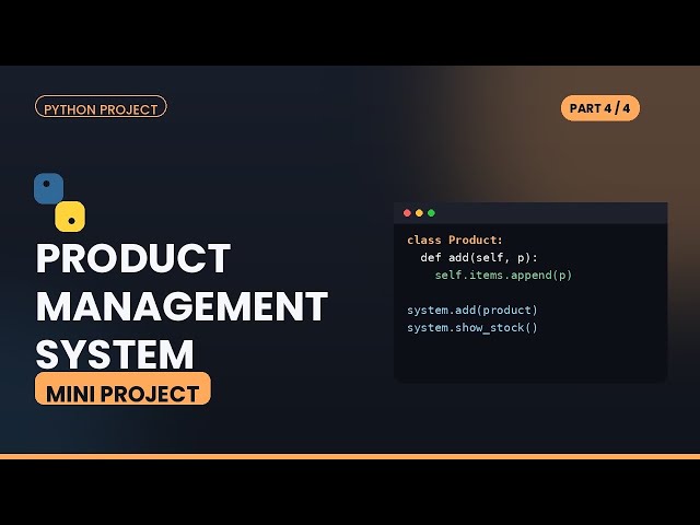 Python Product Management System | OOP, Classes, Objects & CRUD Operations