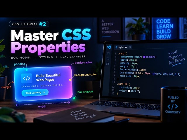 Learn CSS Properties Step-by-Step: Padding, Margin, Shadow & More