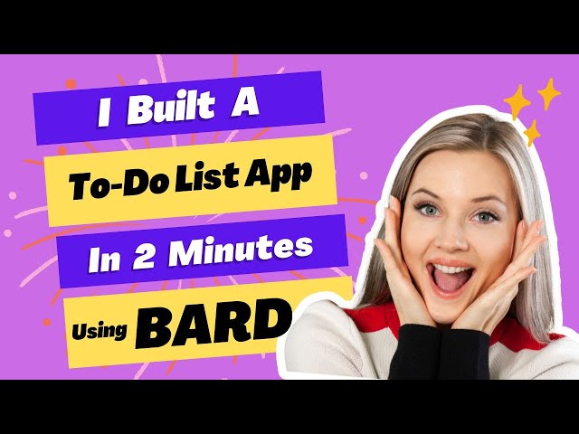 Build a To-Do List App in 2 Minute using Google Bard AI | Google Bard Demo For To-Do List #bard