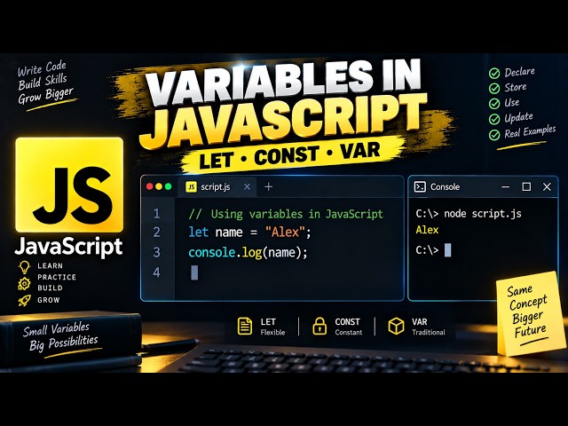 Variables in JavaScript Explained | JavaScript for Beginners #4