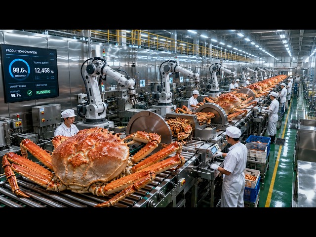 Inside a Giant King Crab Factory (Full Process Revealed)