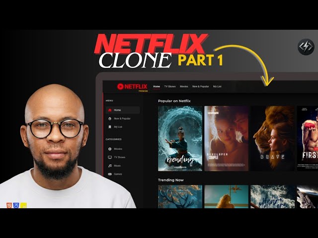Build Netflix Clone 2026 with HTML & CSS (Part 1) –  CSS Full course|Frontend projects