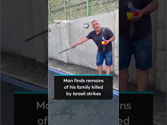 Lebanese man finds remains of his family in their swimming pool after Israeli strikes