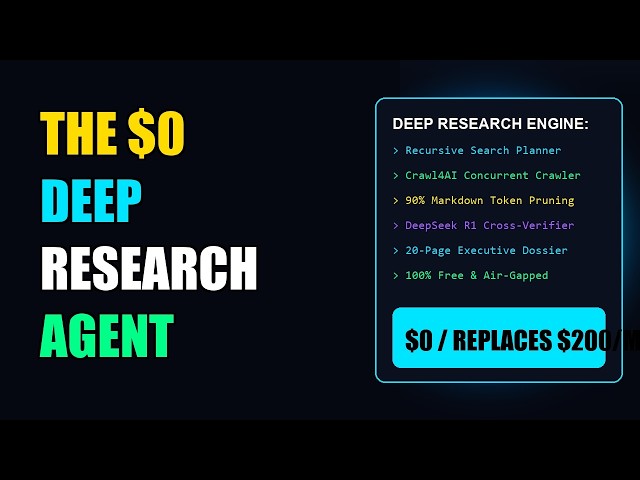 Build an Autonomous Deep Research AI Agent in Python for $0 (OpenAI Deep Research Alternative)