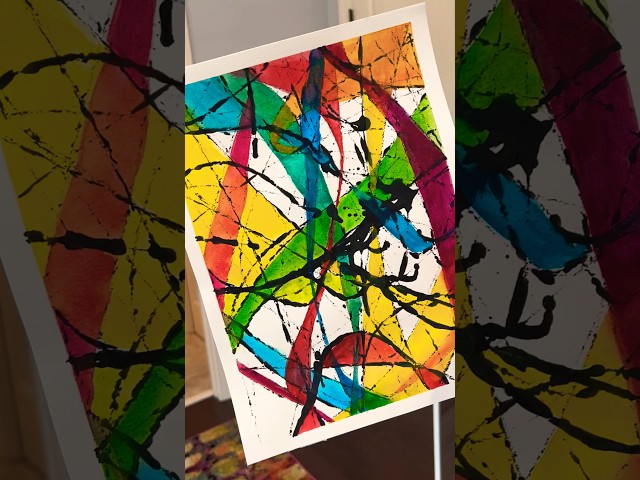 Marble painting abstract art! #easyart #watercolor #marblepainting #abstractart