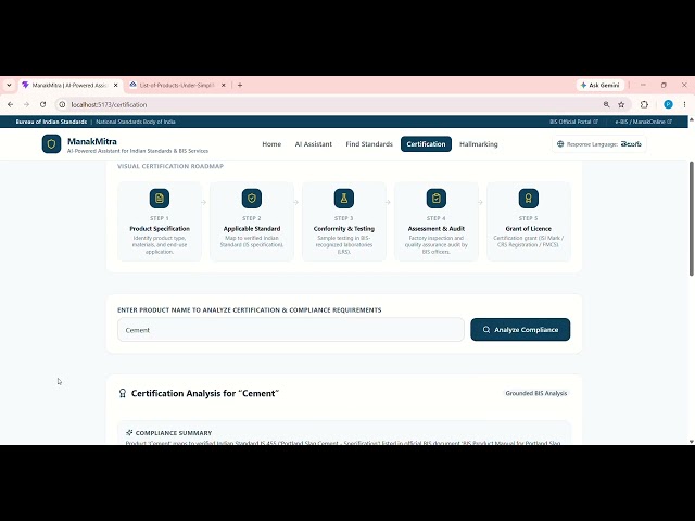 ManakMitra | AI-Powered Assistant for Indian Standards & BIS Services | SIH26107