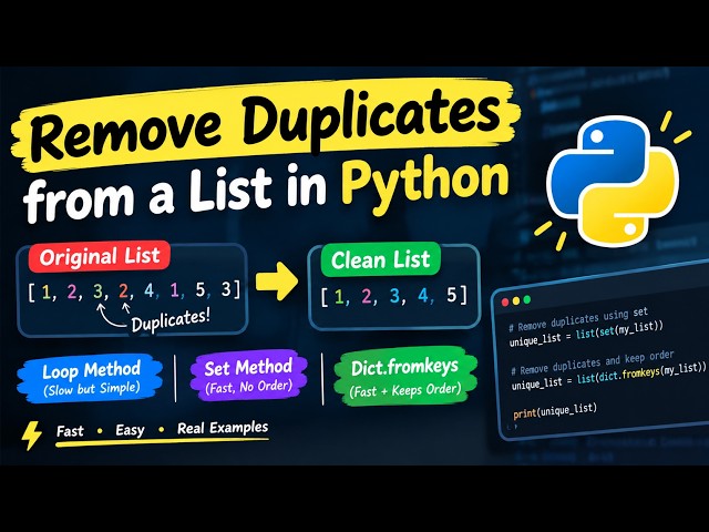 Remove Duplicates From a List in Python (The Right Way)