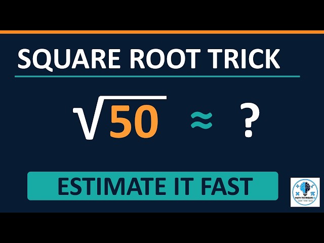 Estimate Square Roots Fast | GRE, SAT & ACT Math for Test Takers