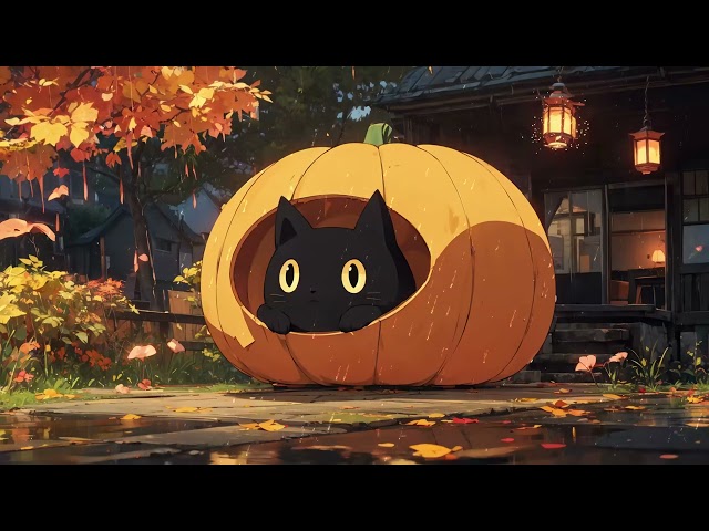 Cozy Rainy Day Lofi 🌧️ Relaxing Music & Rain Sounds from a Pumpkin House