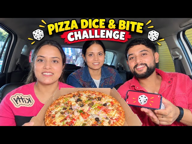 🍕 Pizza Dice & Bite Challenge 😱🎲 | Who Will Win This Food Challenge? 😂❤️