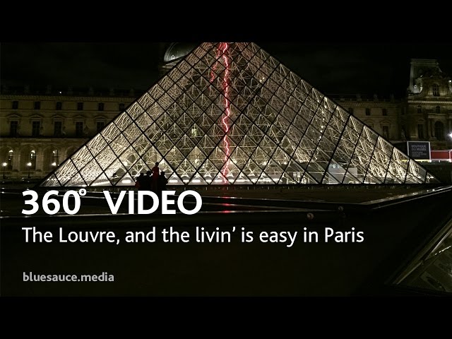 360 Video Louvre Paris in summer time